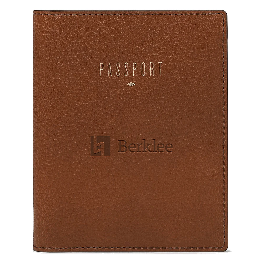 Fossil Brown Berklee College of Music Travel RFID Passport Case