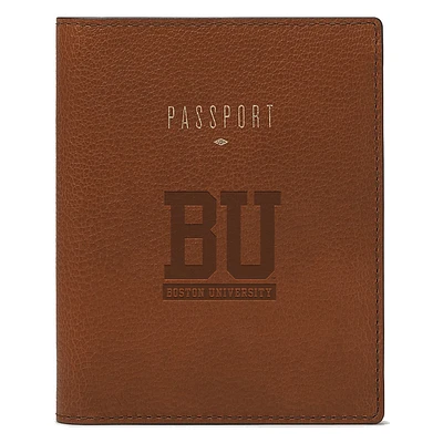 Fossil Brown Boston University Travel RFID Passport Case