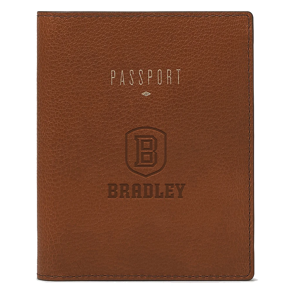 Fossil Brown Bradley Braves Travel RFID Passport Case