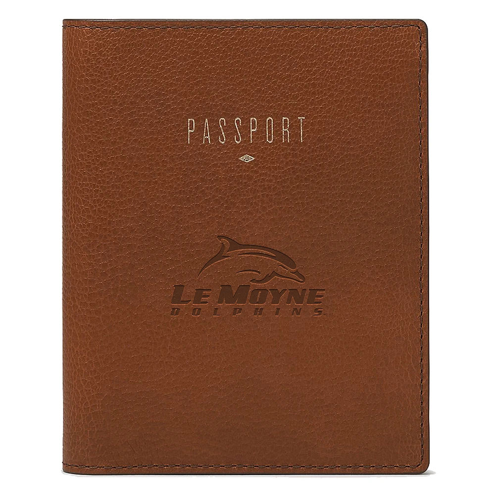 Fossil Brown Le Moyne Dolphins Travel RFID Passport Case
