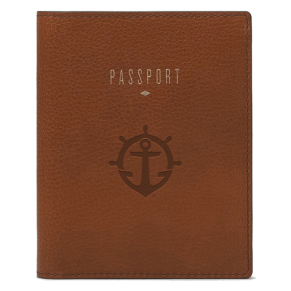 Fossil Brown Portland Pilots Travel RFID Passport Case