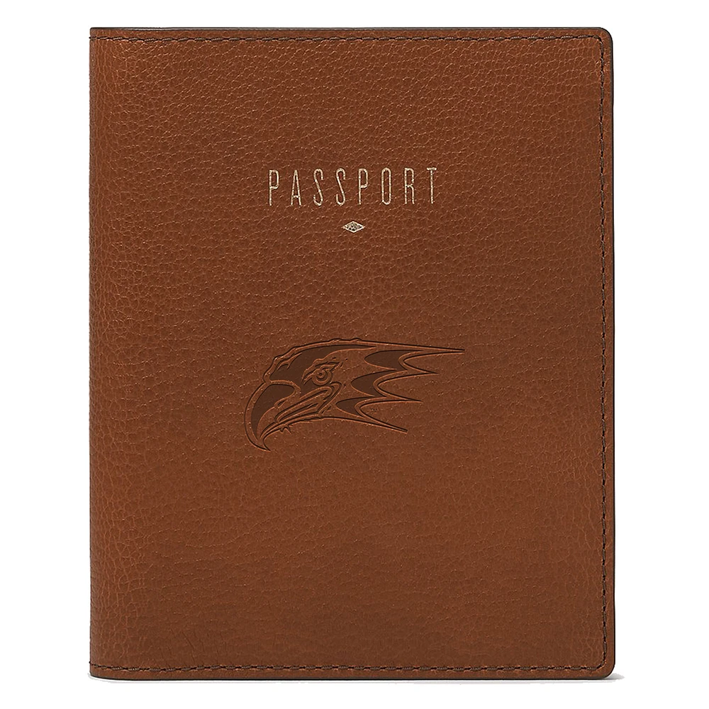 Fossil Brown Niagara Purple Eagles Travel RFID Passport Case