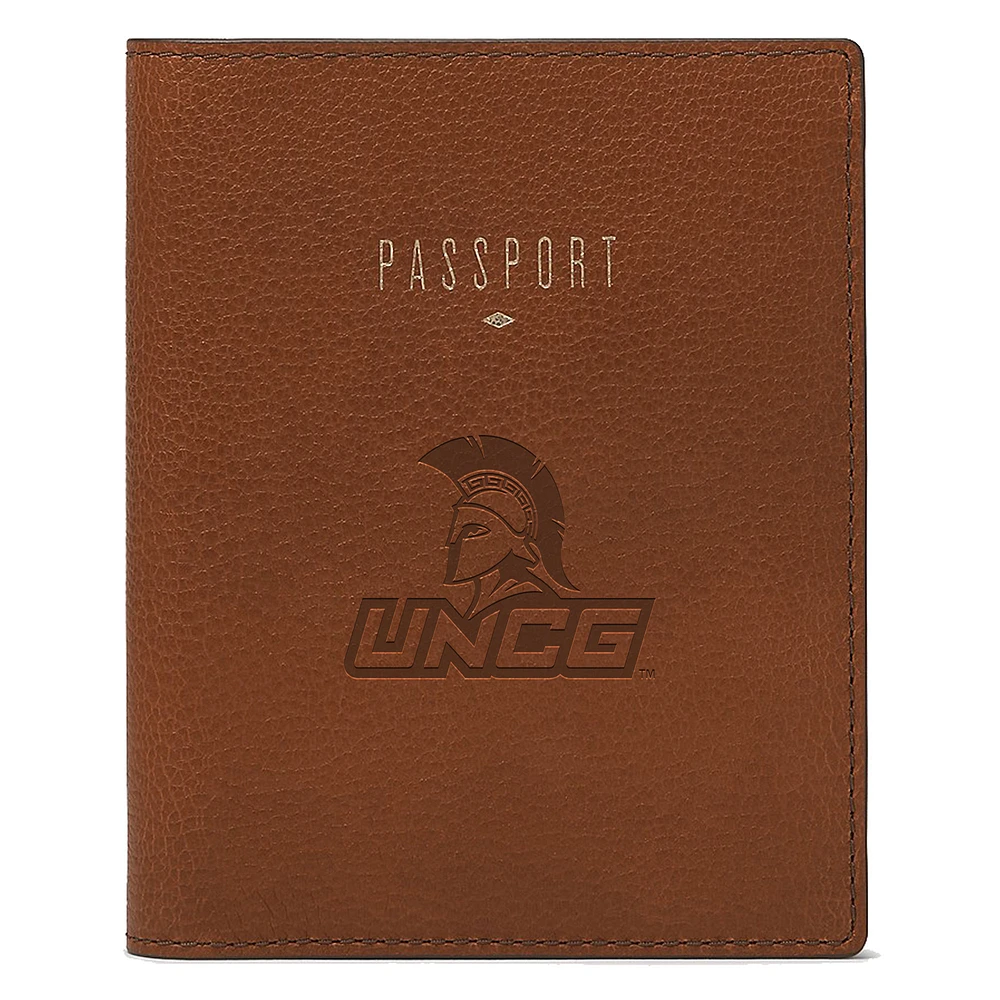Fossil Brown UNCG Spartans Travel RFID Passport Case