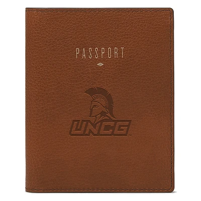 Fossil Brown UNCG Spartans Travel RFID Passport Case