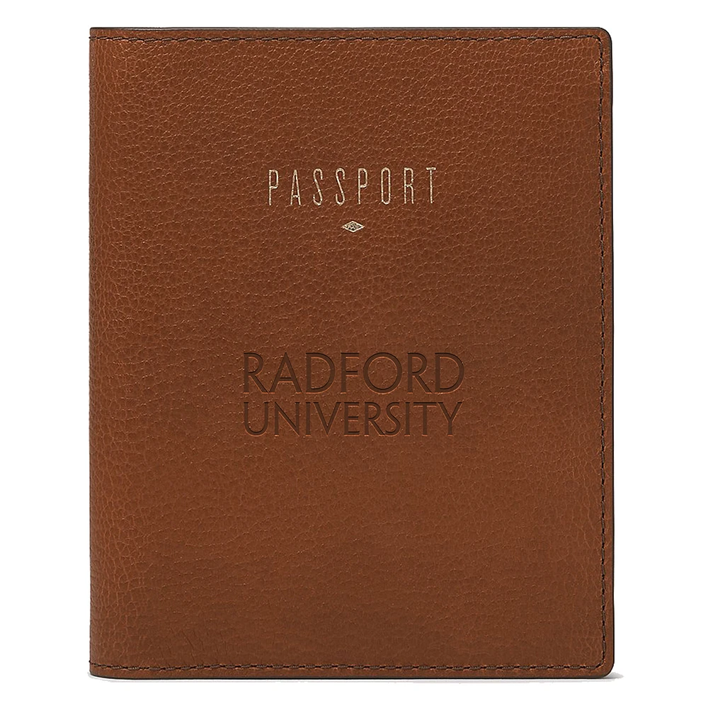 Fossil Brown Radford Highlanders Travel RFID Passport Case