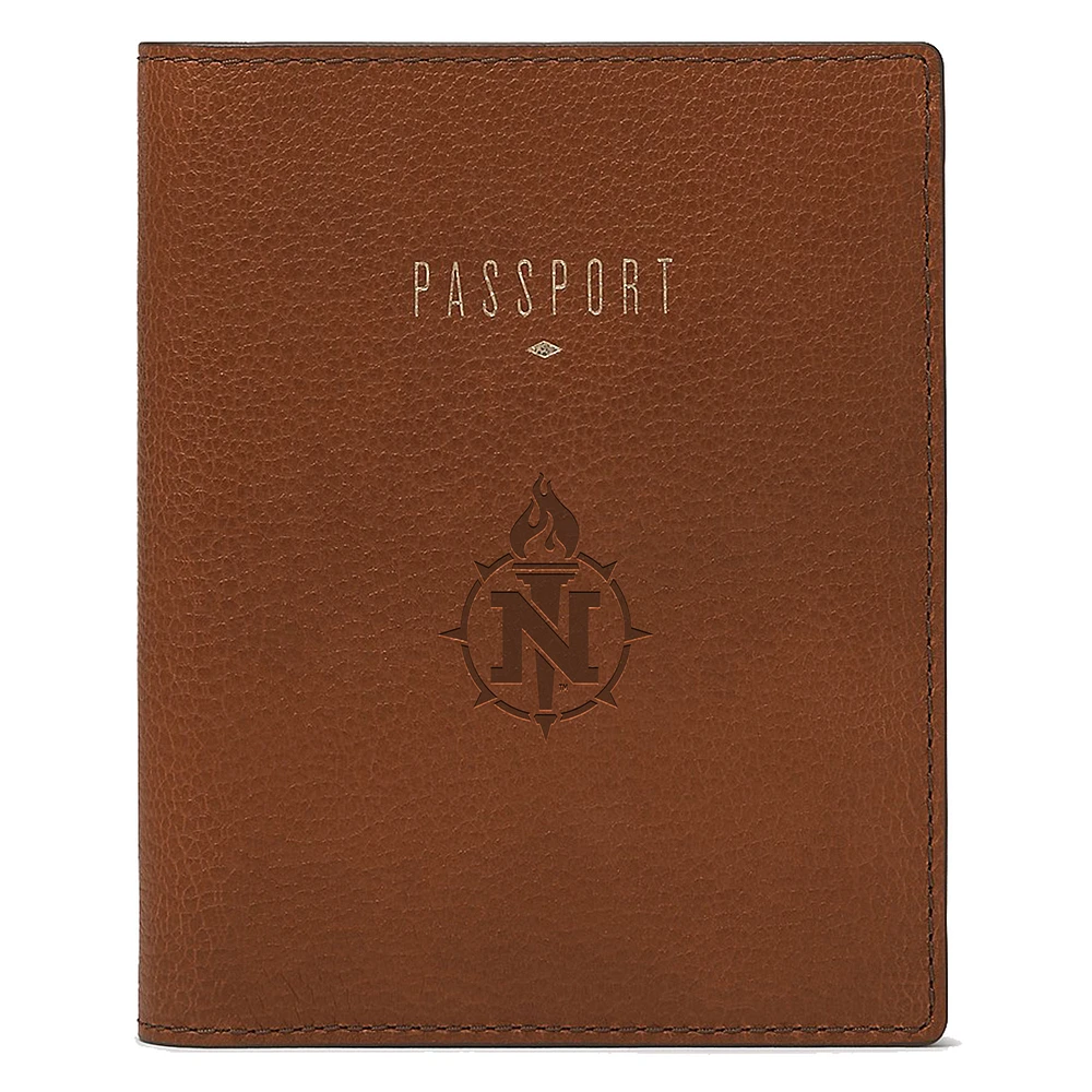 Fossil Brown Northern Michigan Wildcats Travel RFID Passport Case