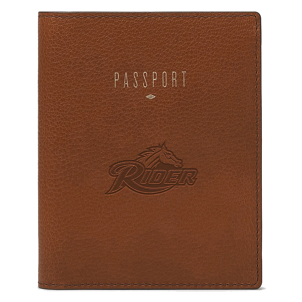 Fossil Brown Rider Broncs Travel RFID Passport Case
