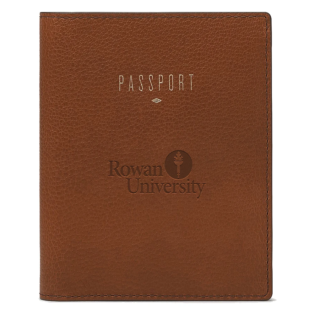 Fossil Brown Rowan Profs Travel RFID Passport Case