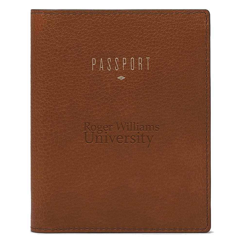 Fossil Brown RWU Hawks Travel RFID Passport Case