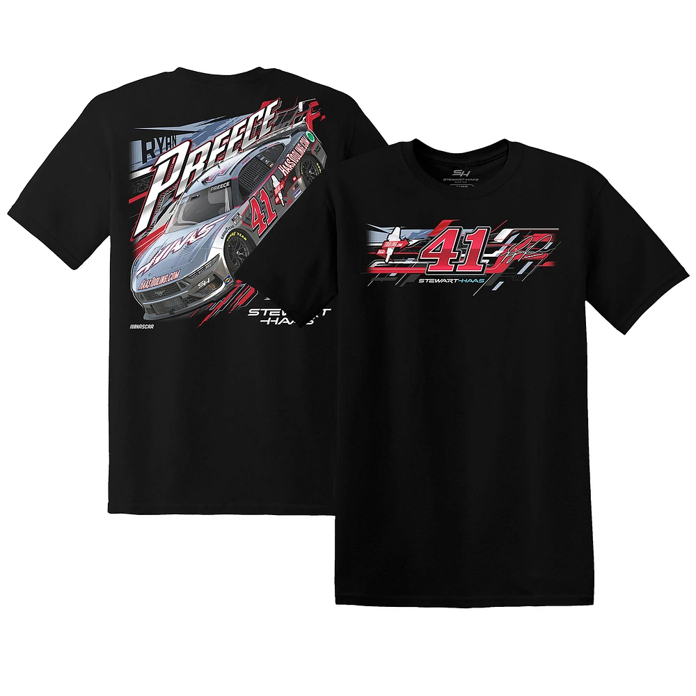 Men's Stewart-Haas Racing Team Collection Black Ryan Preece Haas-Tooling Car T-Shirt