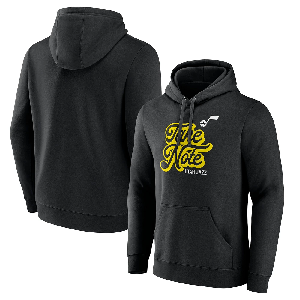 Men's Black Utah Jazz Pick & Roll Coverage Pullover Hoodie