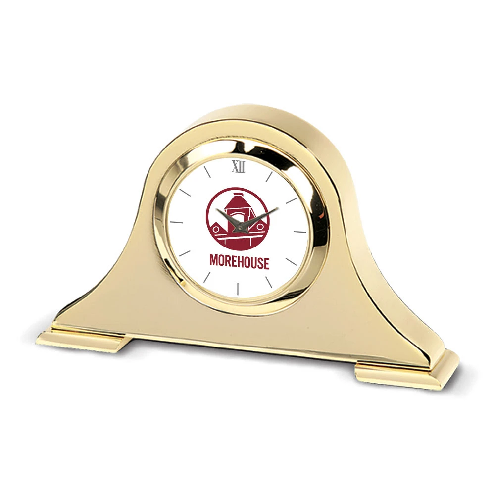 Gold Morehouse Maroon Tigers Napoleon Desk Clock