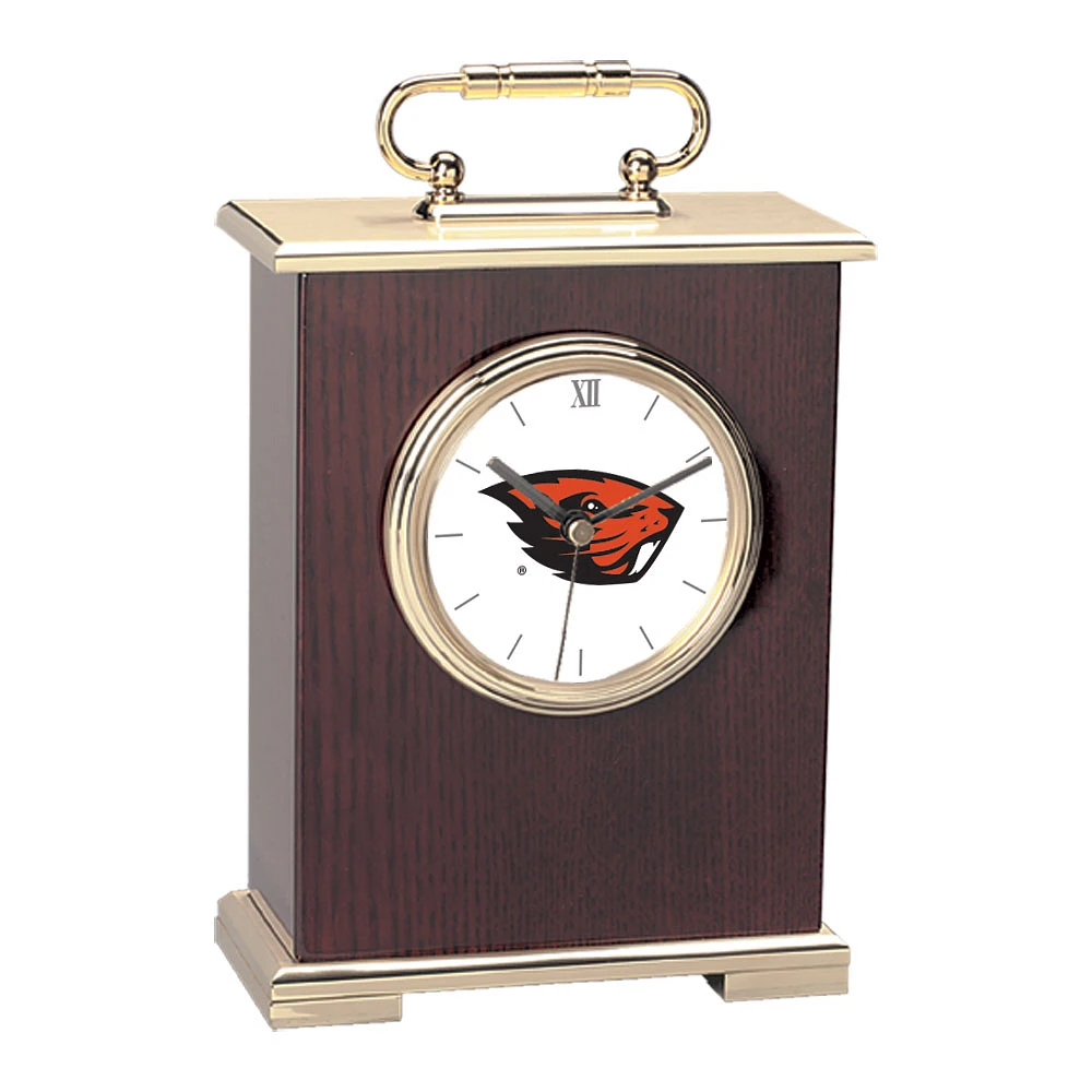 Gold Oregon State Beavers Carriage Clock