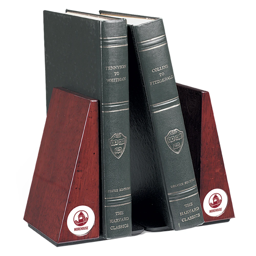 Brown Morehouse Maroon Tigers Rosewood Bookends