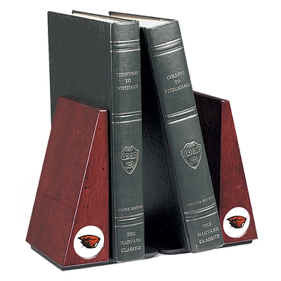 Brown Oregon State Beavers Rosewood Bookends