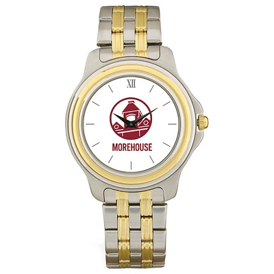 Men's Silver Morehouse Maroon Tigers Two-Tone Wristwatch