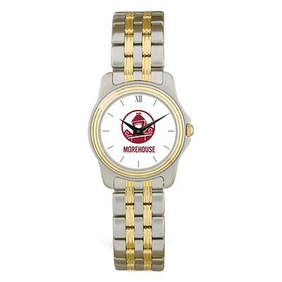 Women's Silver Morehouse Maroon Tigers Two-Tone Wristwatch