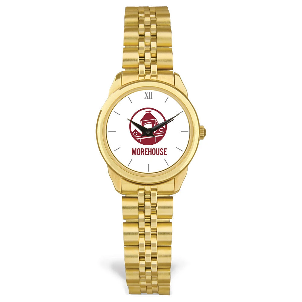 Women's Gold Morehouse Maroon Tigers Rolled Link Bracelet Wristwatch