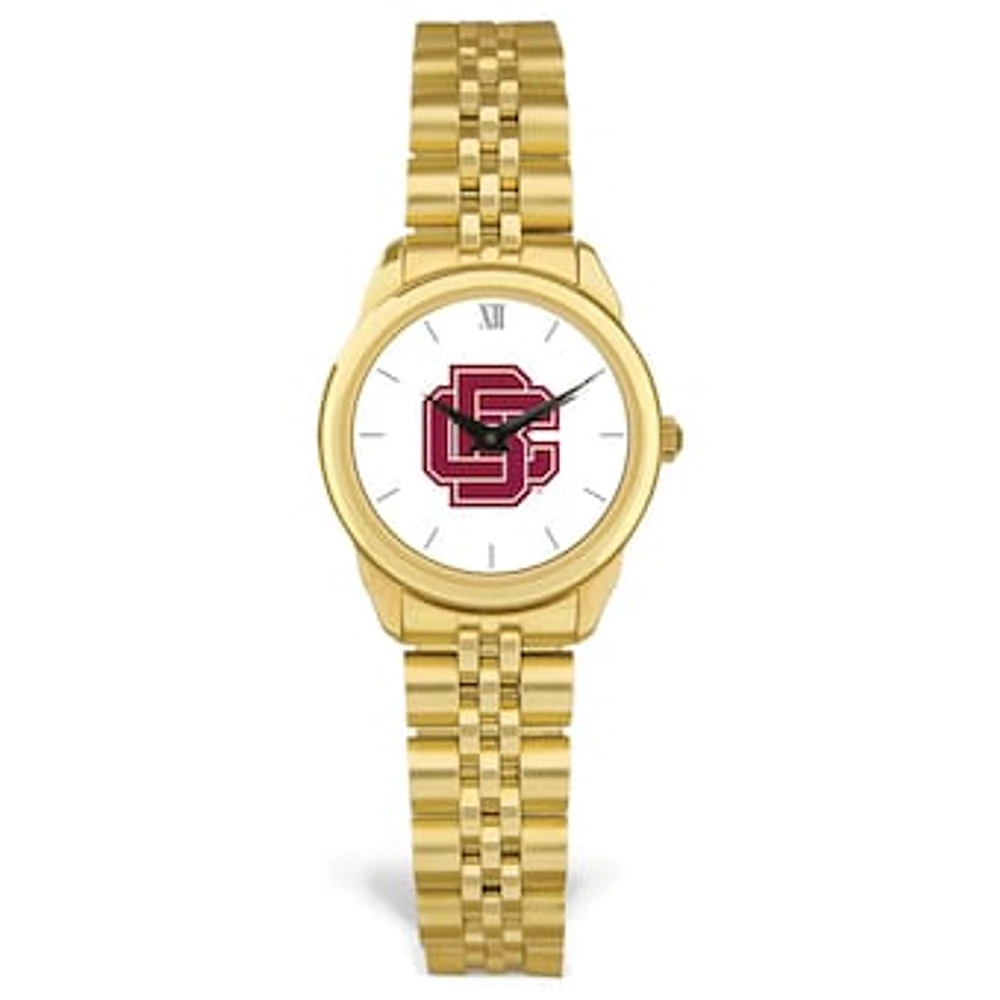 Women's Gold Bethune-Cookman Wildcats Rolled Link Bracelet Wristwatch