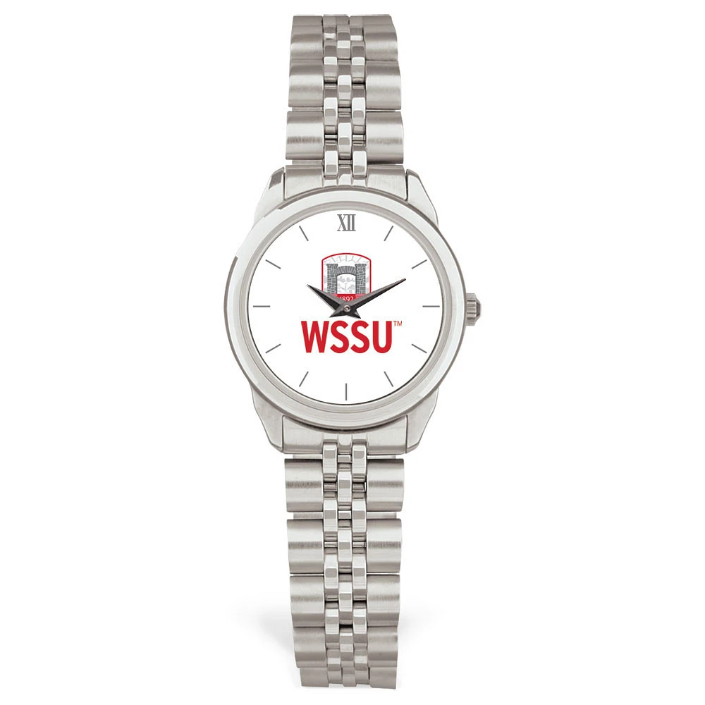 Women's Silver Winston-Salem State Rams Rolled Link Bracelet Wristwatch