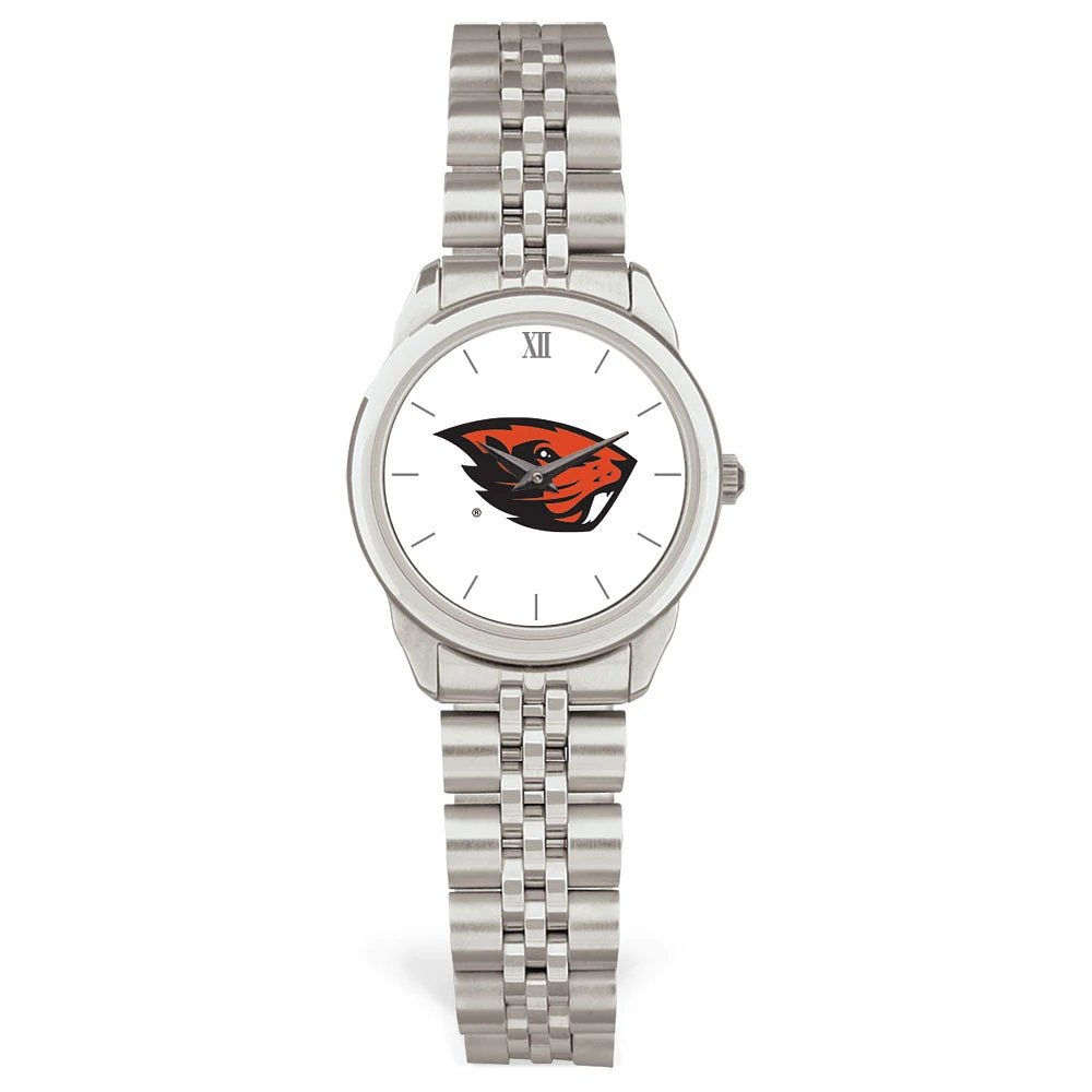 Women's Silver Oregon State Beavers Rolled Link Bracelet Wristwatch