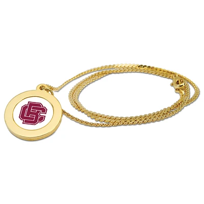 Gold Bethune-Cookman Wildcats Pendant Necklace