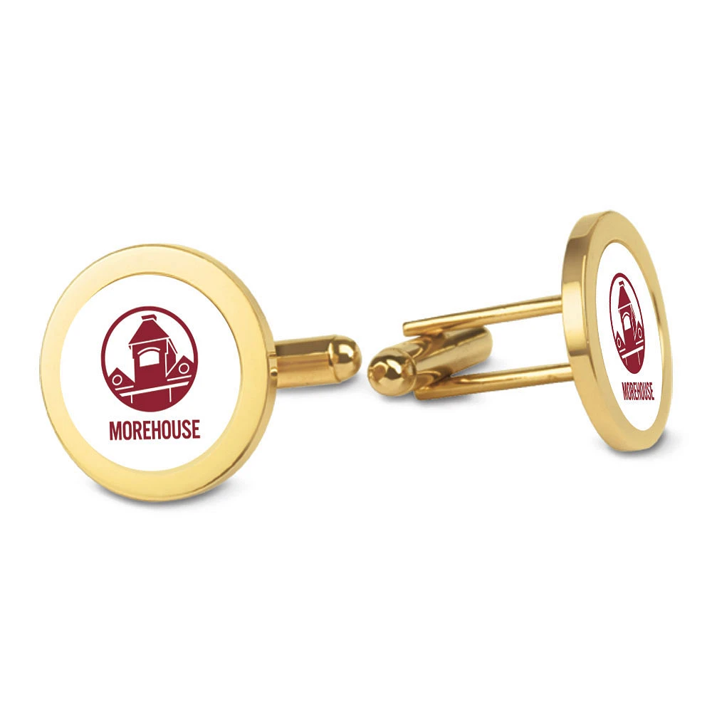 Gold Morehouse Maroon Tigers Cufflinks