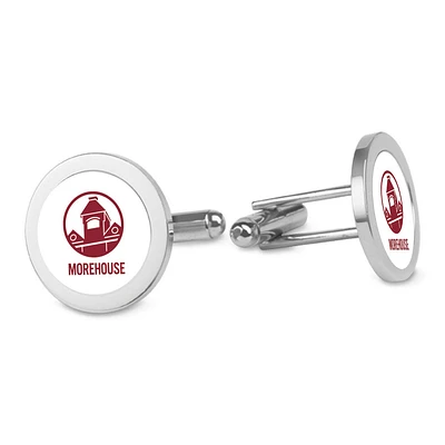 Silver Morehouse Maroon Tigers Cufflinks