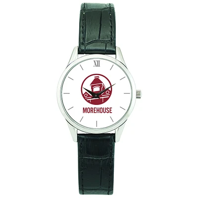 Women's Silver Morehouse Maroon Tigers Stainless Steel Wristwatch