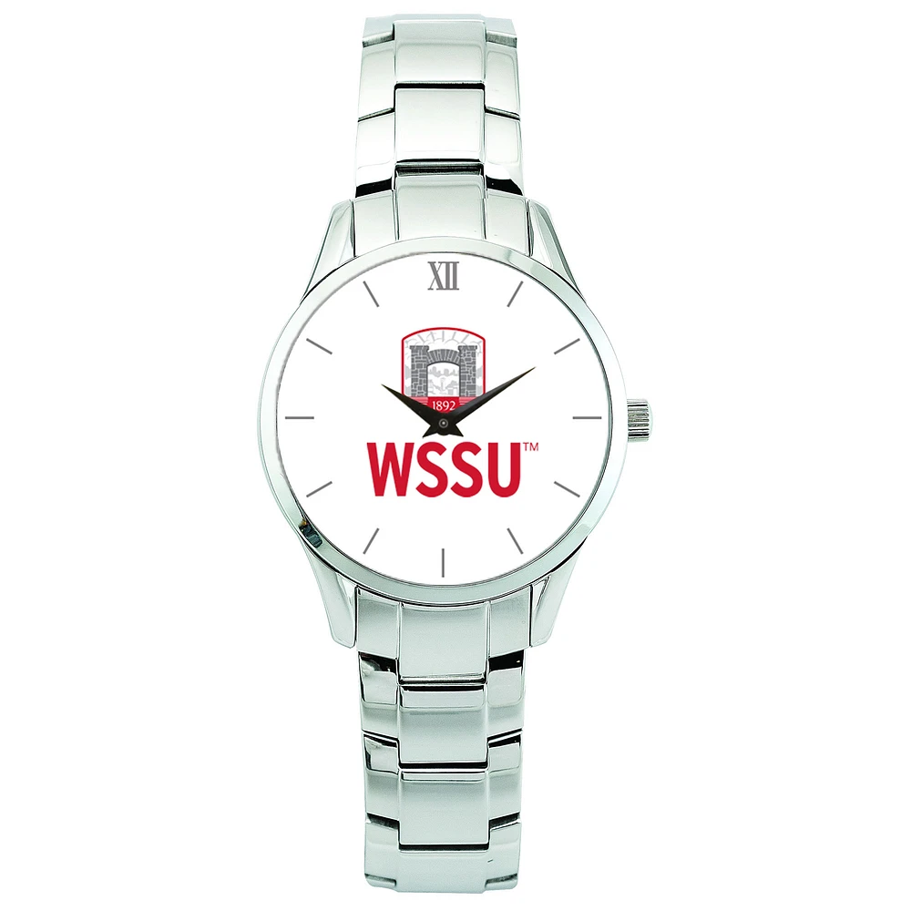 Men's Silver Winston-Salem State Rams Stainless Steel Wristwatch