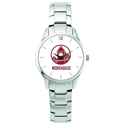 Women's Silver Morehouse Maroon Tigers Stainless Steel Wristwatch