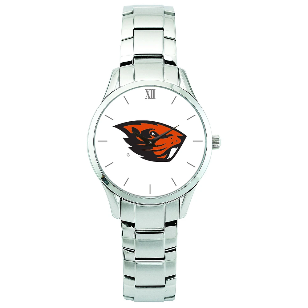 Women's Silver Oregon State Beavers Stainless Steel Wristwatch
