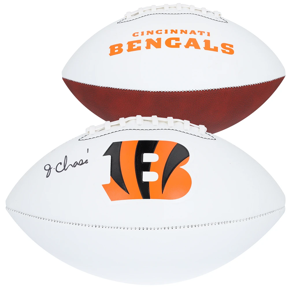 Ja'Marr Chase Cincinnati Bengals Autographed Franklin White Panel Football