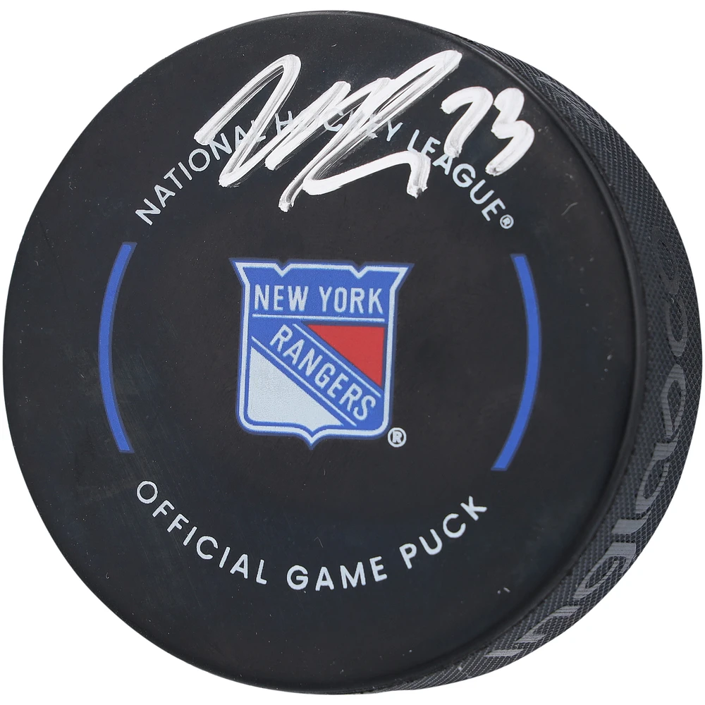 Matt Rempe New York Rangers Autographed Official Game Puck