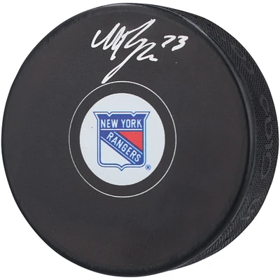 Matt Rempe New York Rangers Autographed Hockey Puck