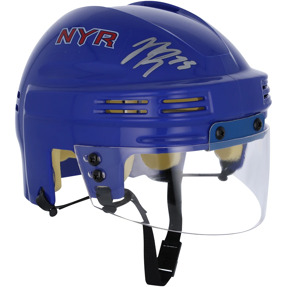 Matt Rempe New York Rangers Autographed Blue Mini Helmet