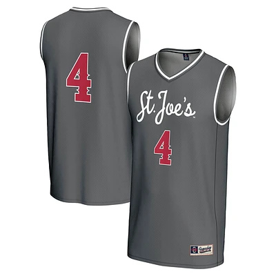 Unisex GameDay Greats #4 Gray Saint Joseph's Hawks Lightweight Basketball Fashion Jersey