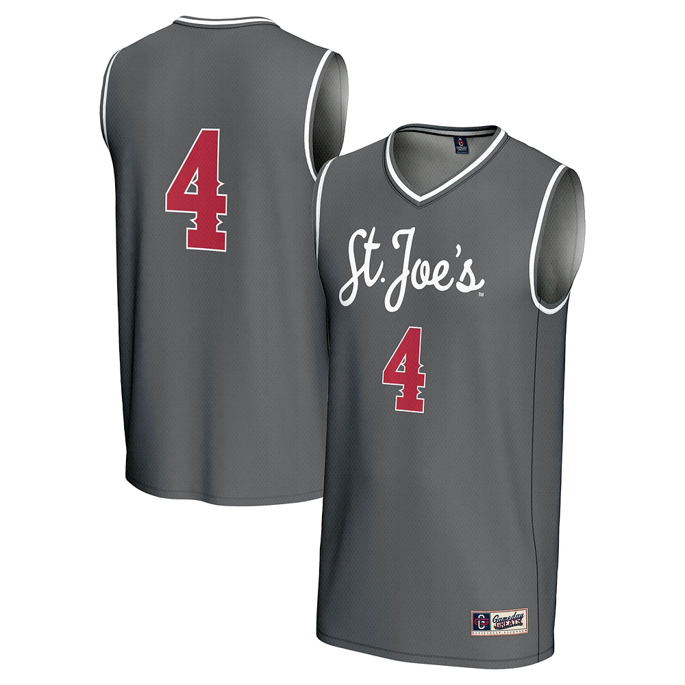 Youth GameDay Greats #4 Gray Saint Joseph's Hawks Lightweight Basketball Fashion Jersey