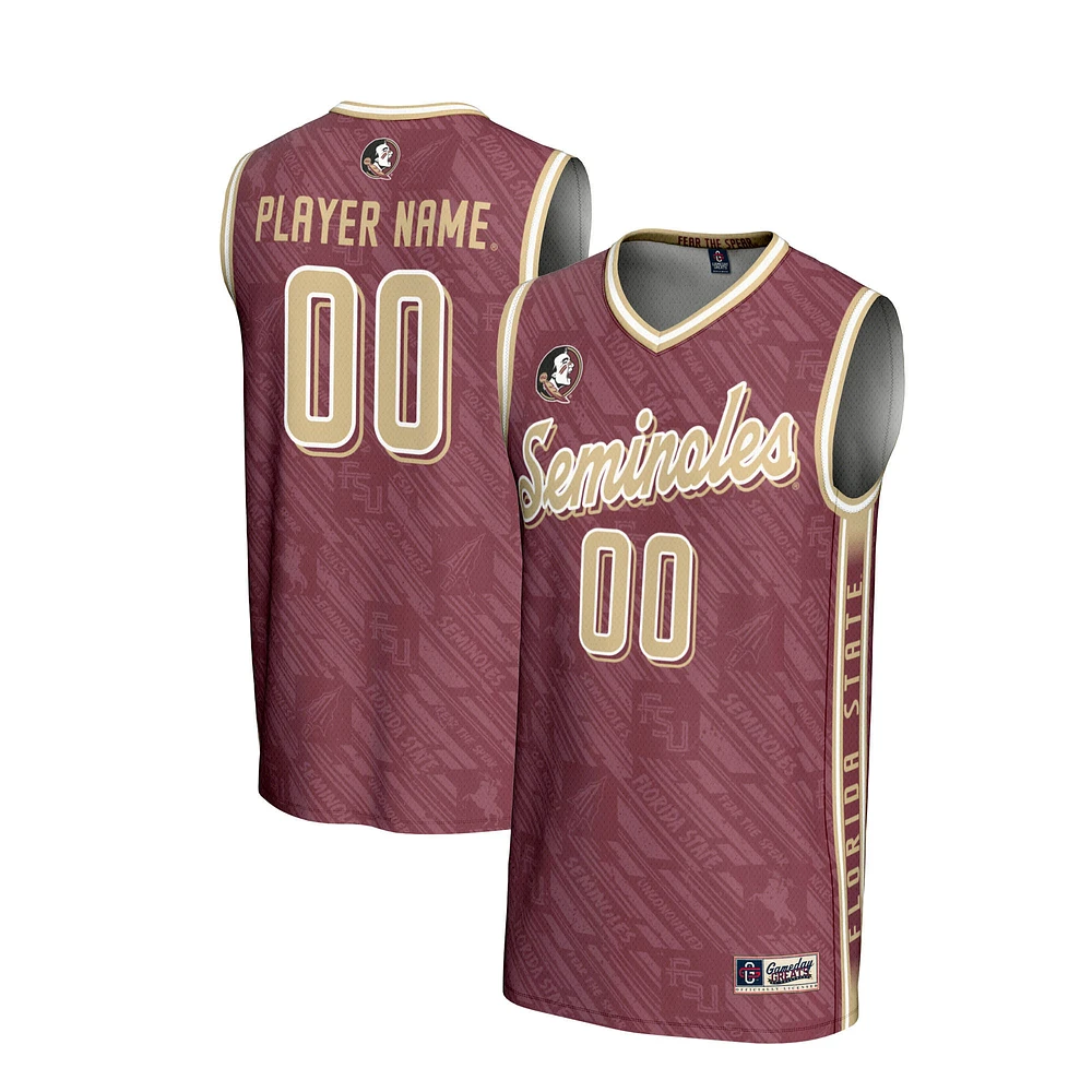 Youth GameDay Greats Garnet Florida State Seminoles NIL Pick-A-Player Men's Basketball Highlight Print Lightweight Jersey