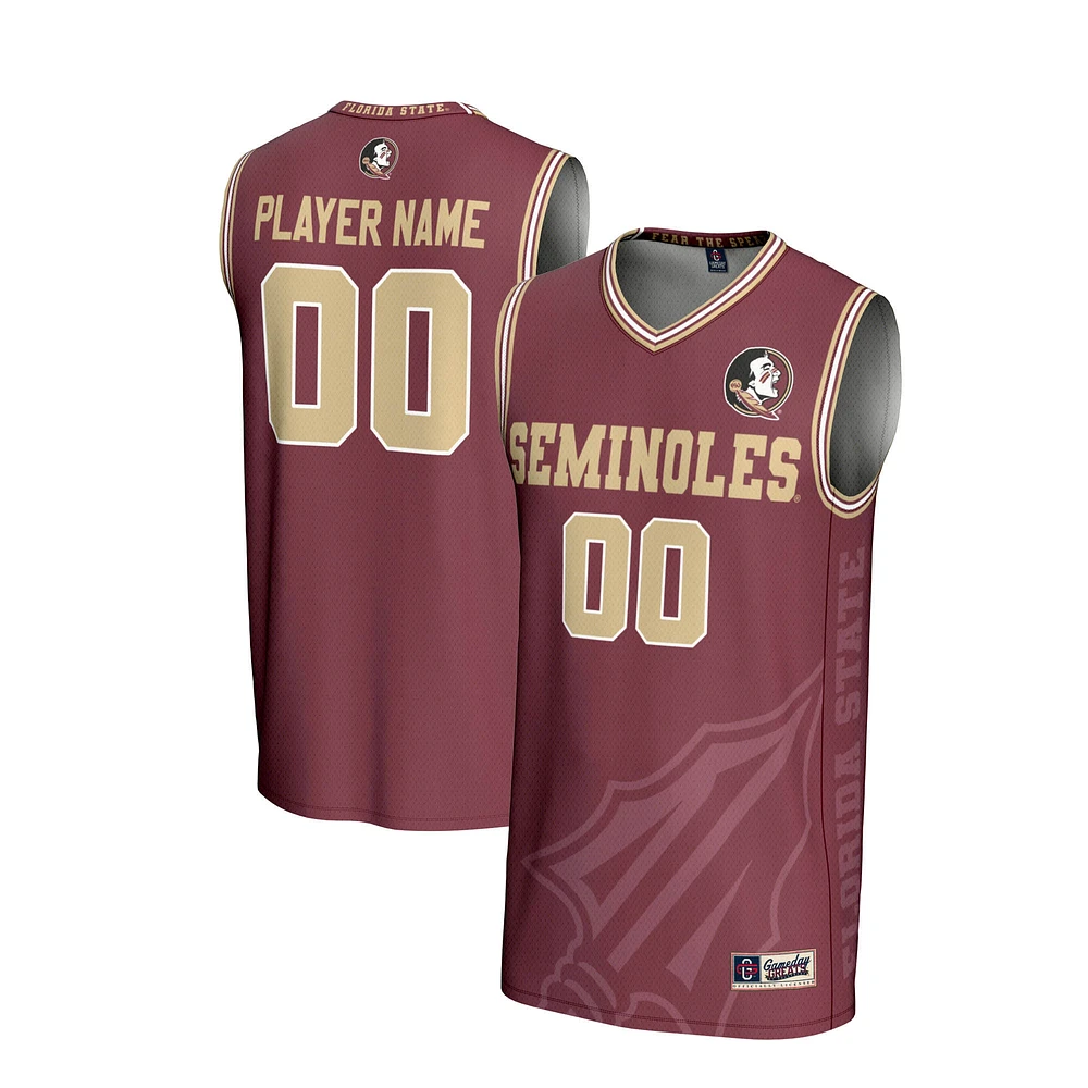 Men's GameDay Greats Garnet Florida State Seminoles NIL Pick-A-Player Basketball Icon Print Lightweight Jersey