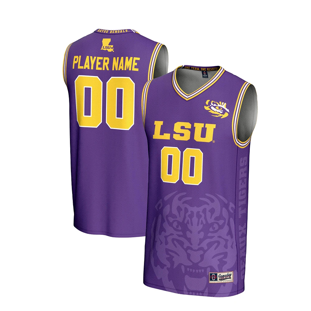 Men's GameDay Greats Purple LSU Tigers NIL Pick-A-Player Basketball Icon Print Lightweight Jersey