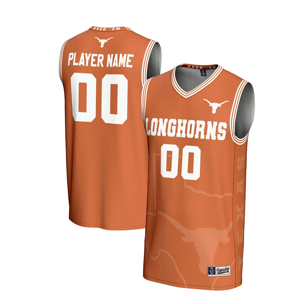Youth GameDay Greats Texas Orange Longhorns NIL Pick-A-Player Men's Basketball Icon Print Lightweight Jersey