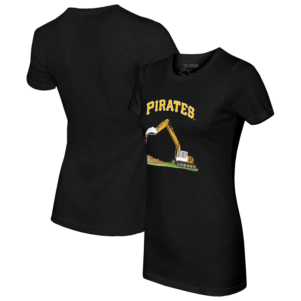 Women's Tiny Turnip Black Pittsburgh Pirates Excavator T-Shirt