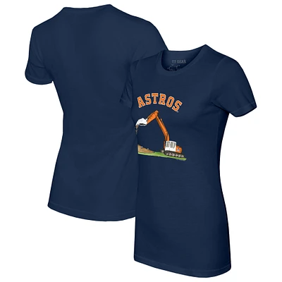 Women's Tiny Turnip Navy Houston Astros Excavator T-Shirt
