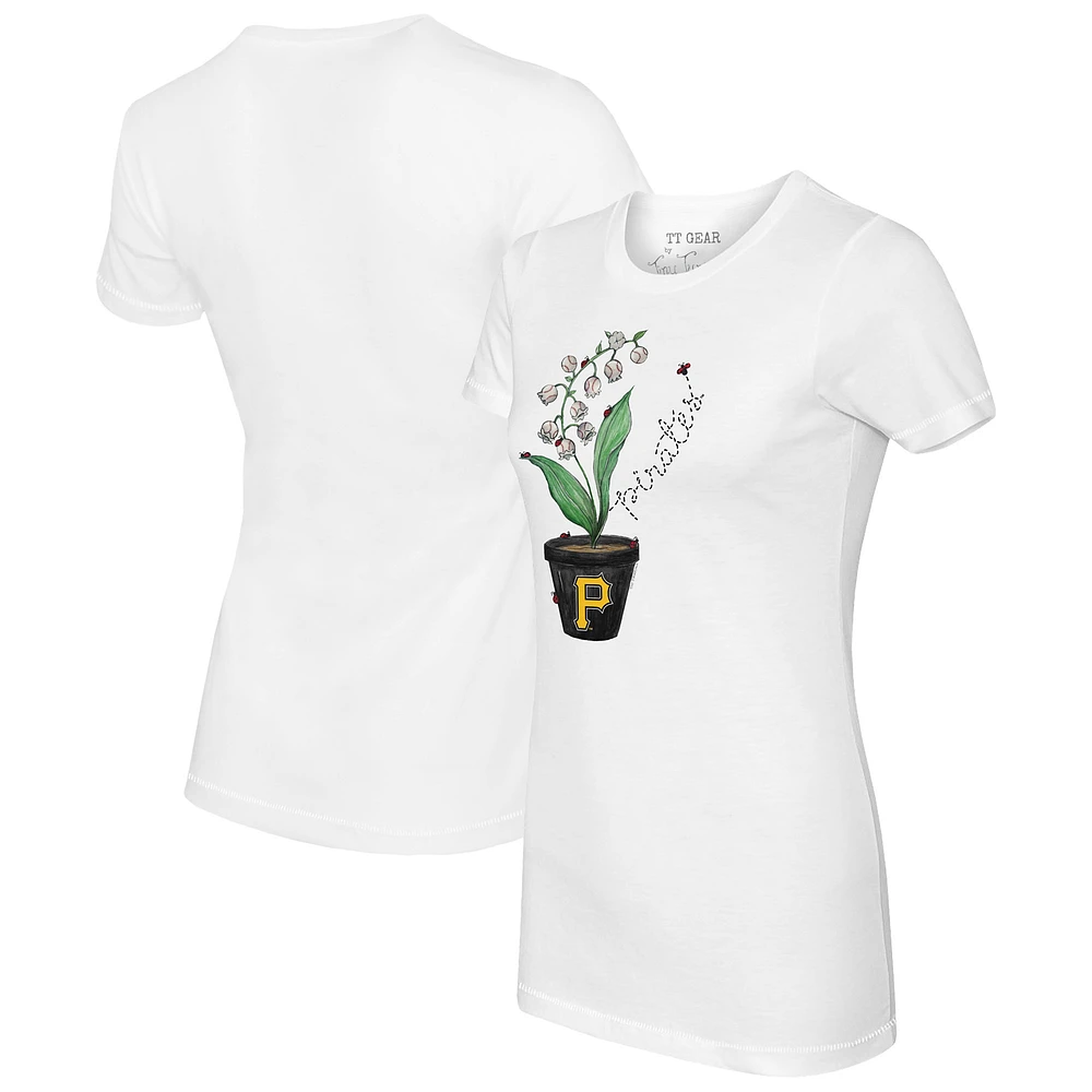 Women's Tiny Turnip Pittsburgh Pirates Lilies and Ladybugs T-Shirt