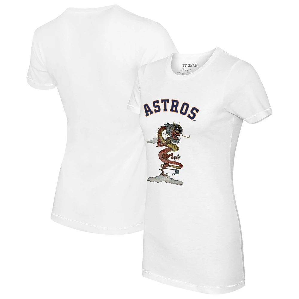 Women's Tiny Turnip White Houston Astros 2024 Year of the Dragon T-Shirt