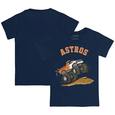 Infant Tiny Turnip Navy Houston Astros Monster Truck T-Shirt