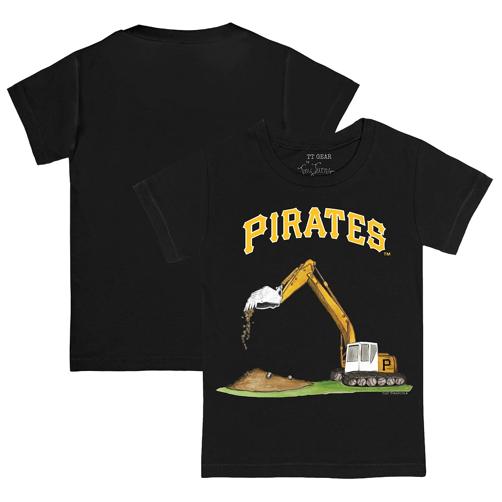 Toddler Tiny Turnip Black Pittsburgh Pirates Excavator T-Shirt