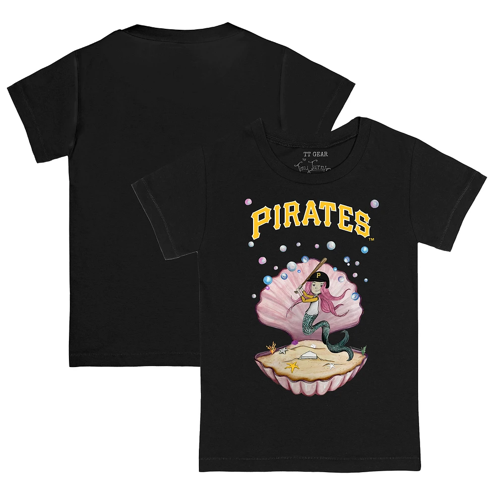 Toddler Tiny Turnip Black Pittsburgh Pirates Mermaid T-Shirt