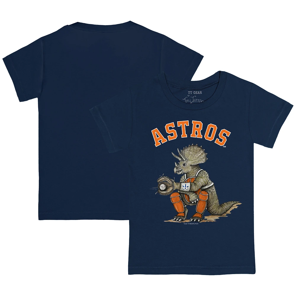 Toddler Tiny Turnip Navy Houston Astros Triceratops T-Shirt